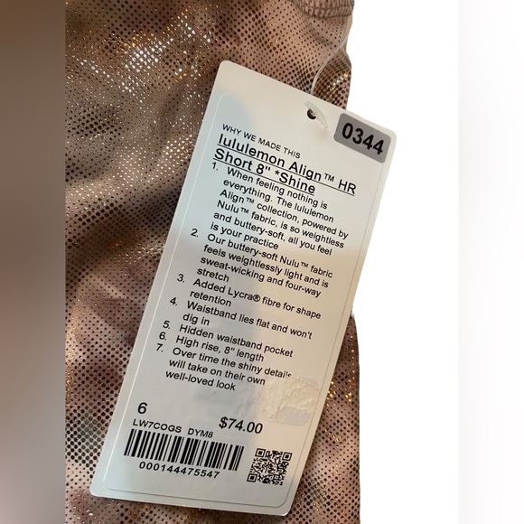 *NWT Lululemon align shorts Size 6 - Picture 5 of 5